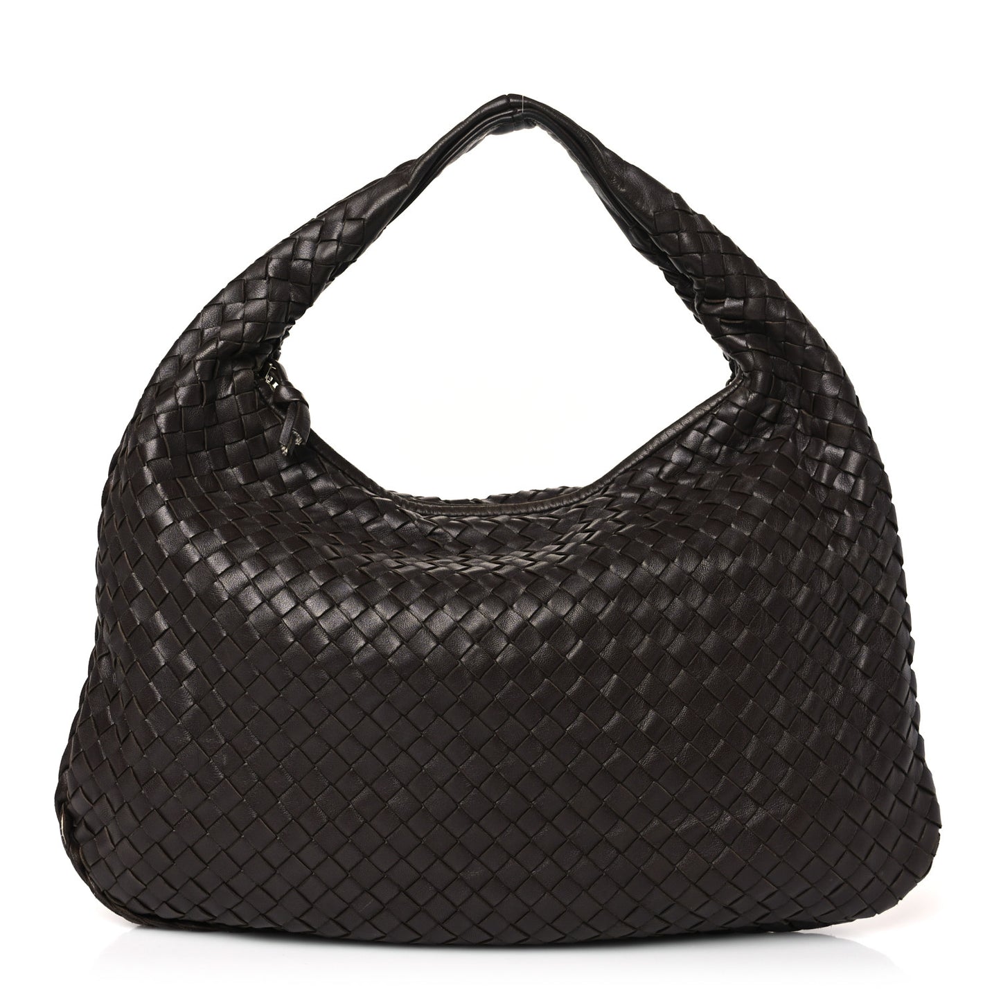 Nappa Intrecciato Medium Veneta Hobo Ebano