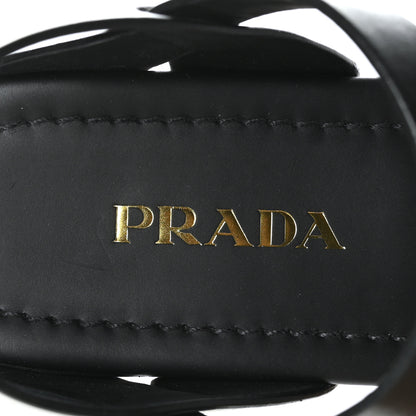 Prada Natural Calfskin 50mm Clog Sandals 37.5 Black 6 of 9