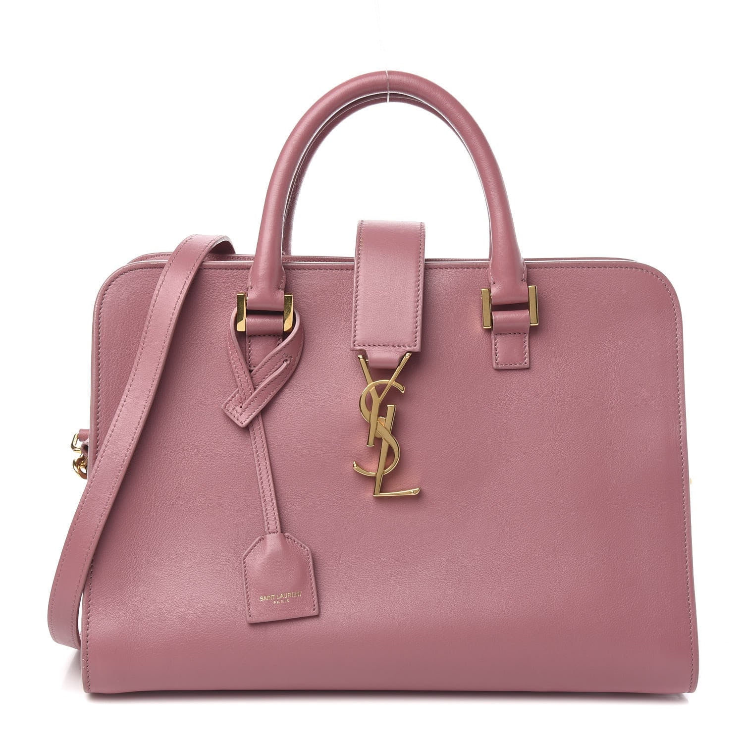 Saint Laurent Calfskin Small Monogram Cabas Vieux Rose 1 of 11