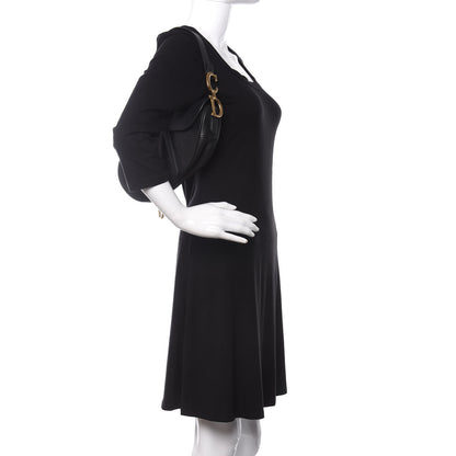 Christian Dior Grained Calfskin Saddle Bag Black 2 of 12