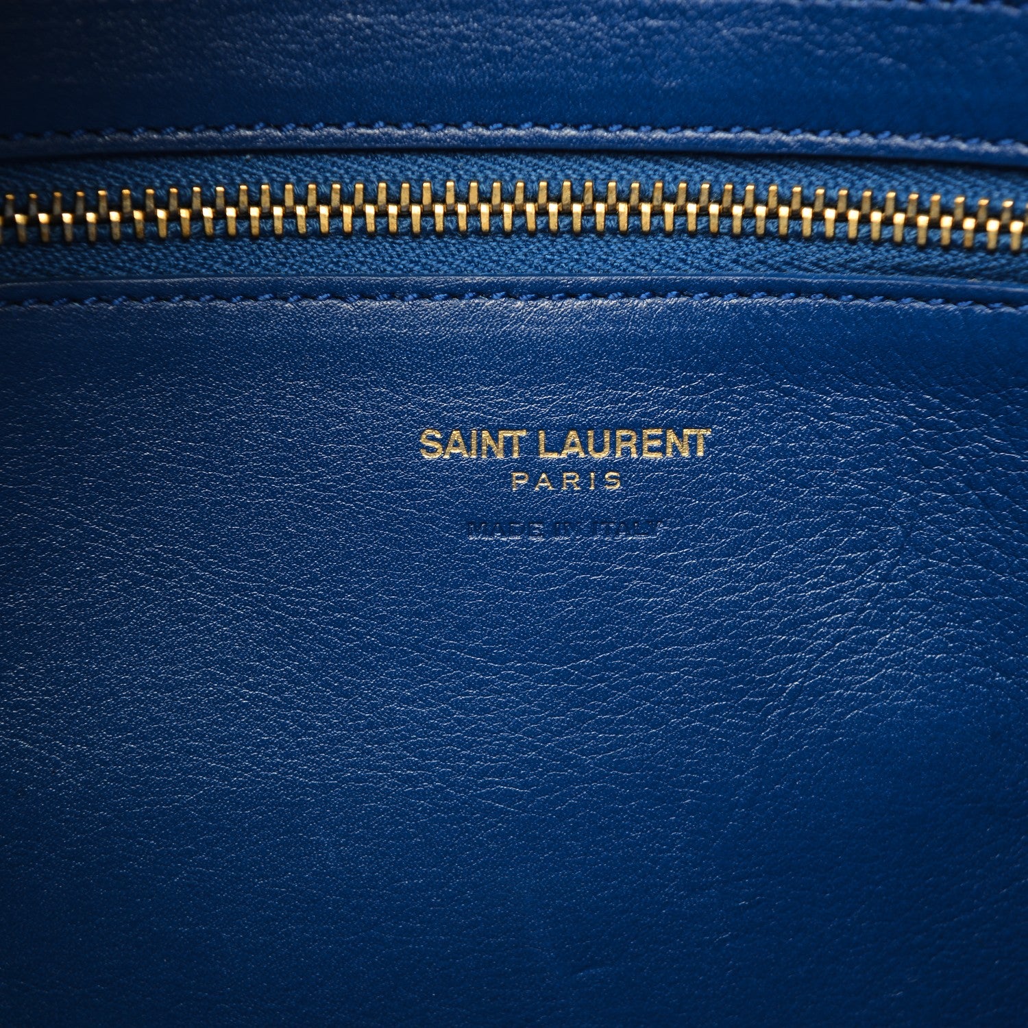 Saint Laurent Calfskin Small Monogram Cabas Blue Majorelle 7 of 7
