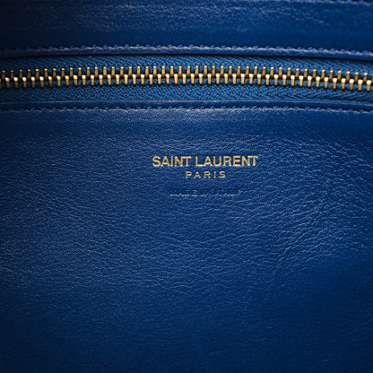 Saint Laurent Calfskin Small Monogram Cabas Blue Majorelle 7 of 7