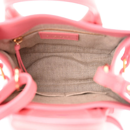 Balenciaga Calfskin Padlock Mini All Afternoon Tote Rose Fluo 5 of 14
