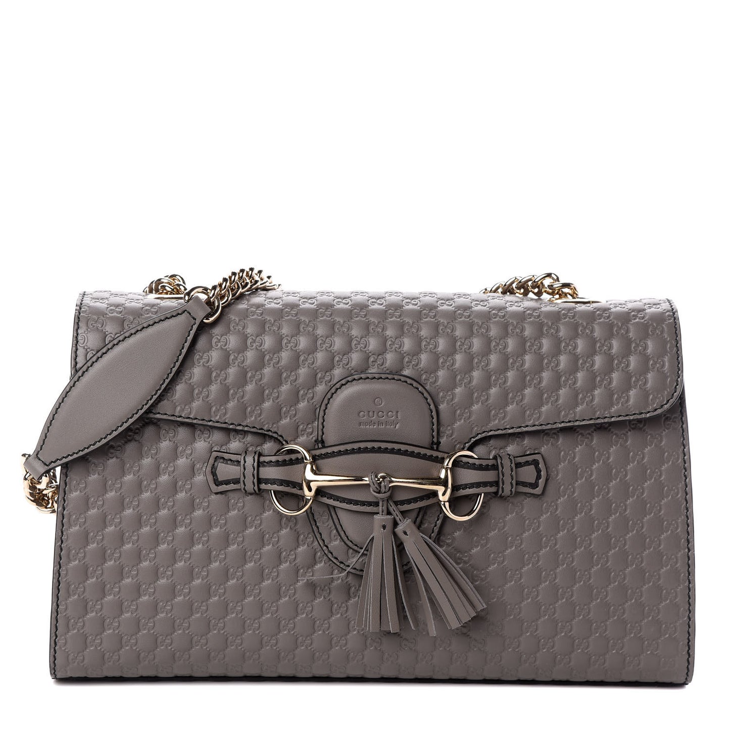 Soft Microguccissima Medium Emily Chain Shoulder Bag Loess