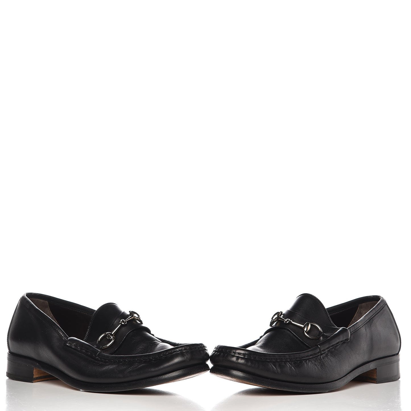 Calfskin Mens Horsebit Loafers 10.5 Black