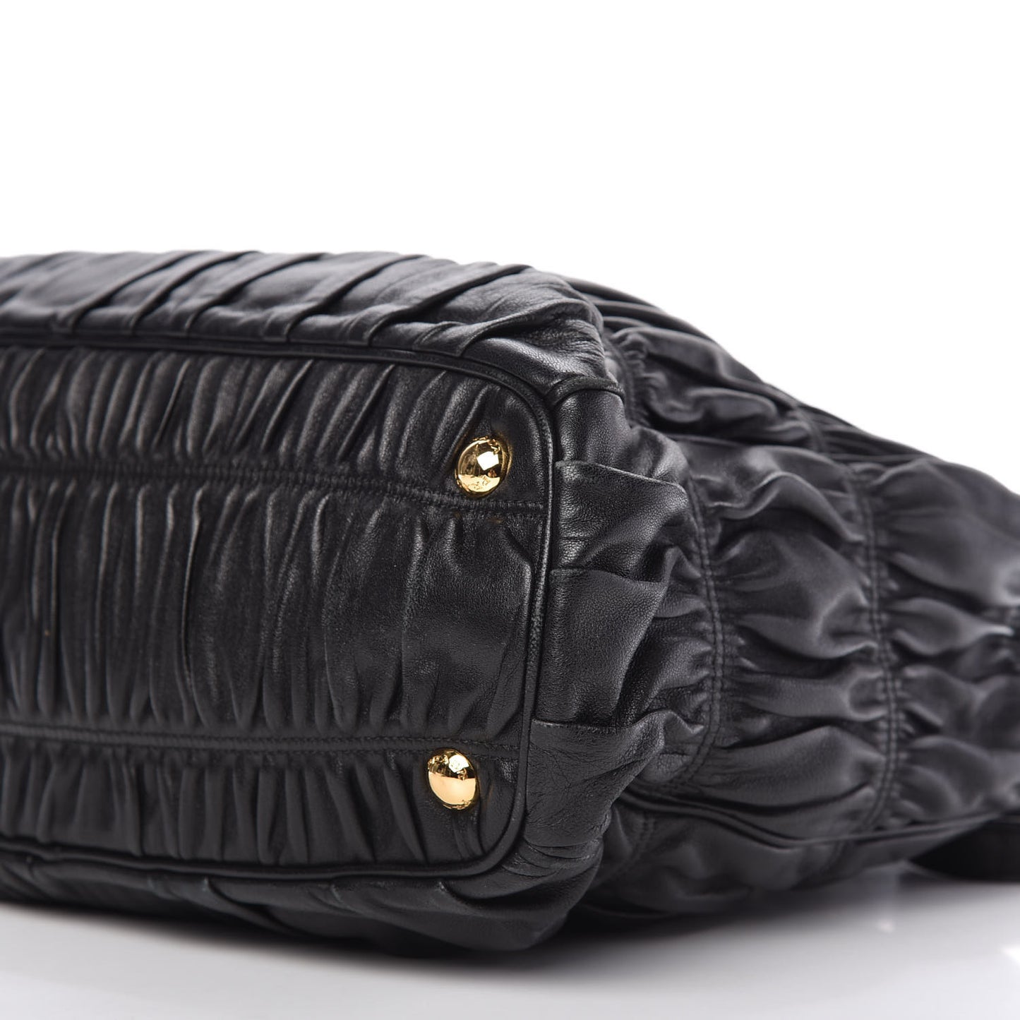 Nappa Gaufre Top Handle Tote Black