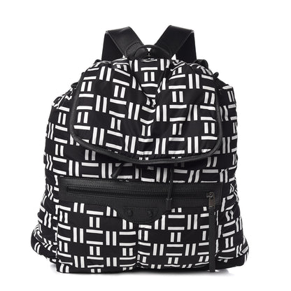Balenciaga Nylon Rubber Printed S Traveler Backpack Black White 1 of 10