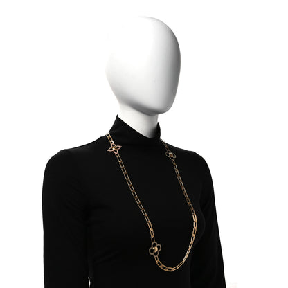 Louis Vuitton Monogram Multicolor Swarovski Crystal Flower Power Sautoir Necklace Gold 2 of 5