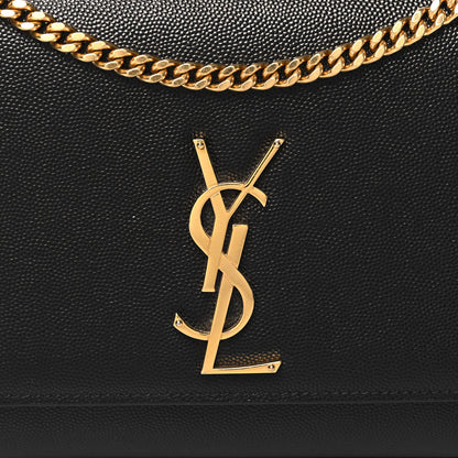 Saint Laurent Grain De Poudre Medium Classic Monogram Kate Satchel Black 7 of 12