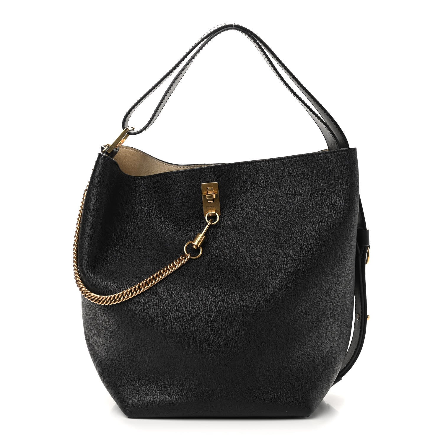 Givenchy Grained Calfskin GV Bucket Bag Black 1 of 9