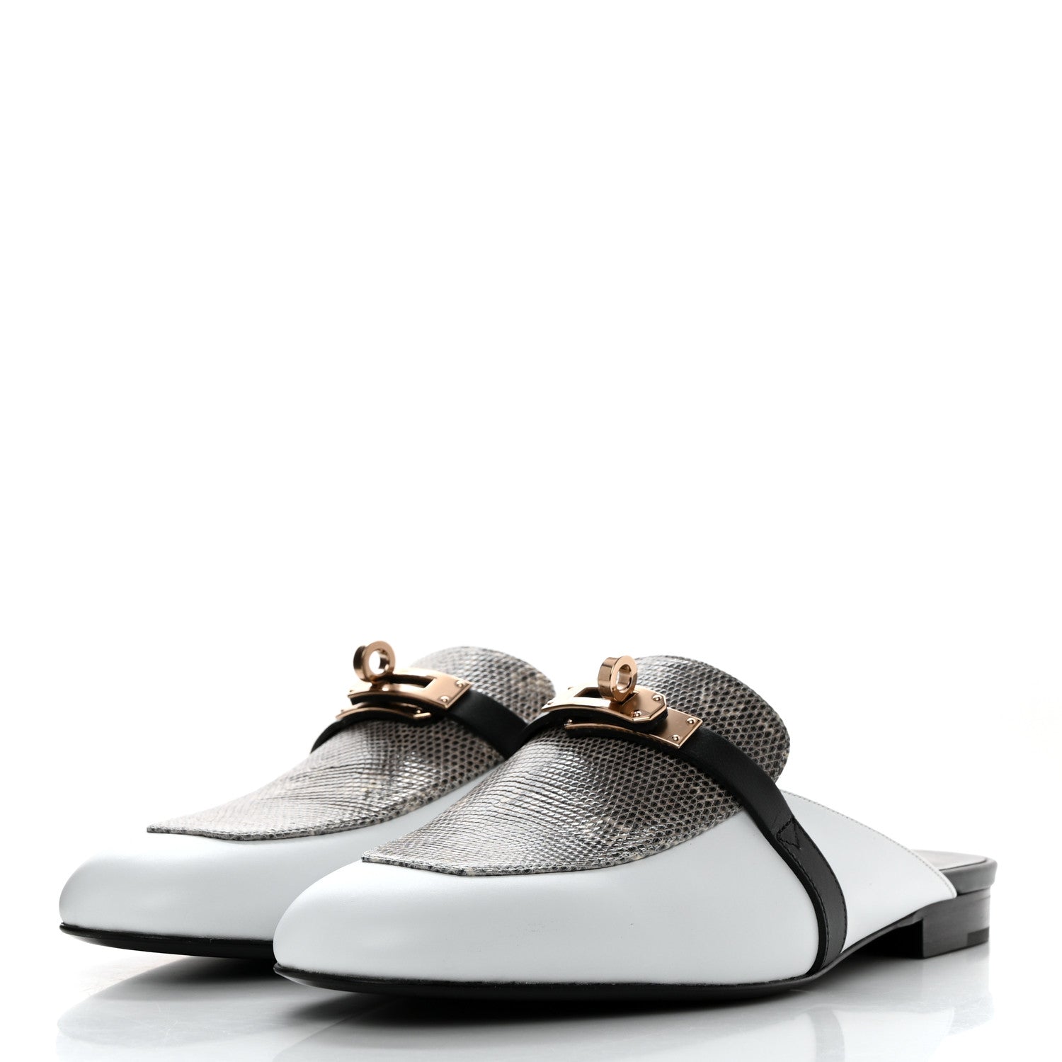 Hermes Lizard Calfskin Oz Mules 39 Ombre 3 of 9