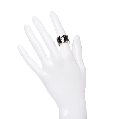 Bulgari 18K Rose Gold Black Ceramic B.Zero1 Four-Band Ring 48 4.5 2 of 6