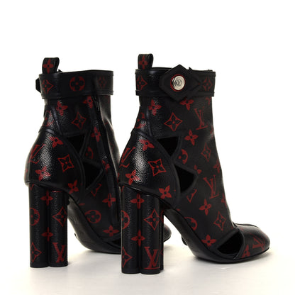 Louis Vuitton Monogram Infrarouge Logomania Ankle Boots 36 Black 8 of 12