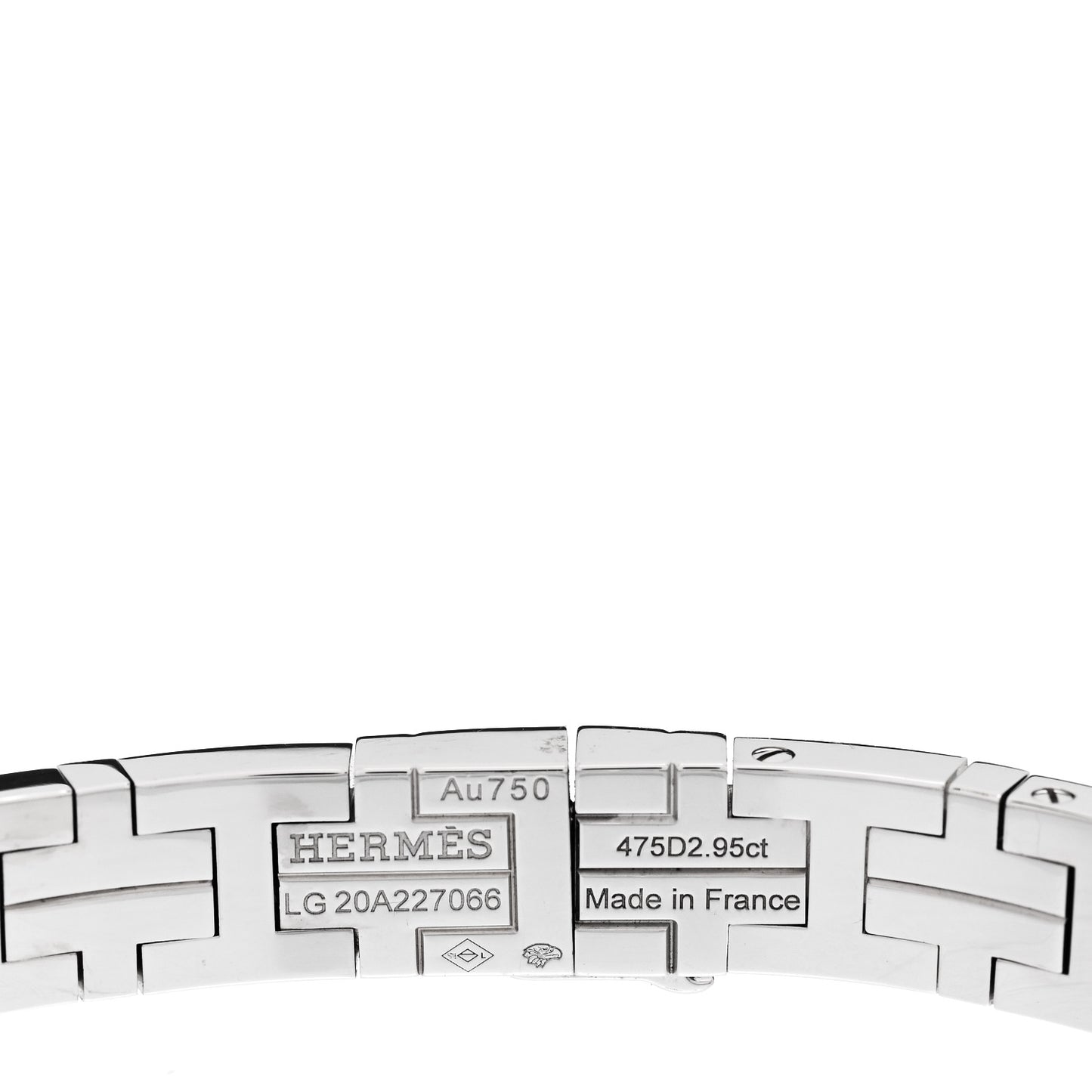 18K White Gold Diamond Kilim Bracelet LG