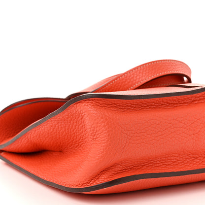 Hermes Taurillon Clemence Halzan 31 GM Orange 9 of 11