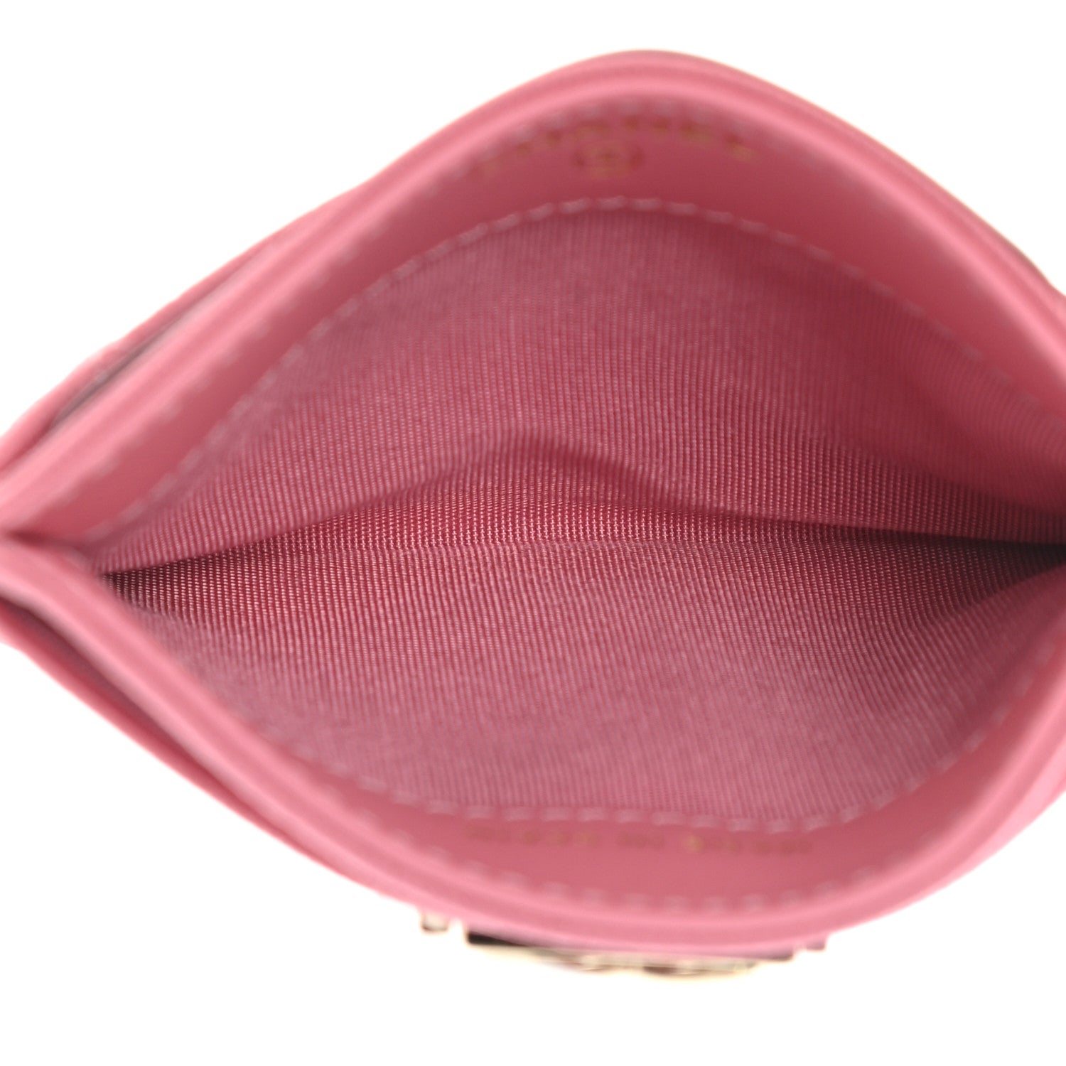 Chanel Caviar Quilted Boy Card Holder Pink 5 of 9