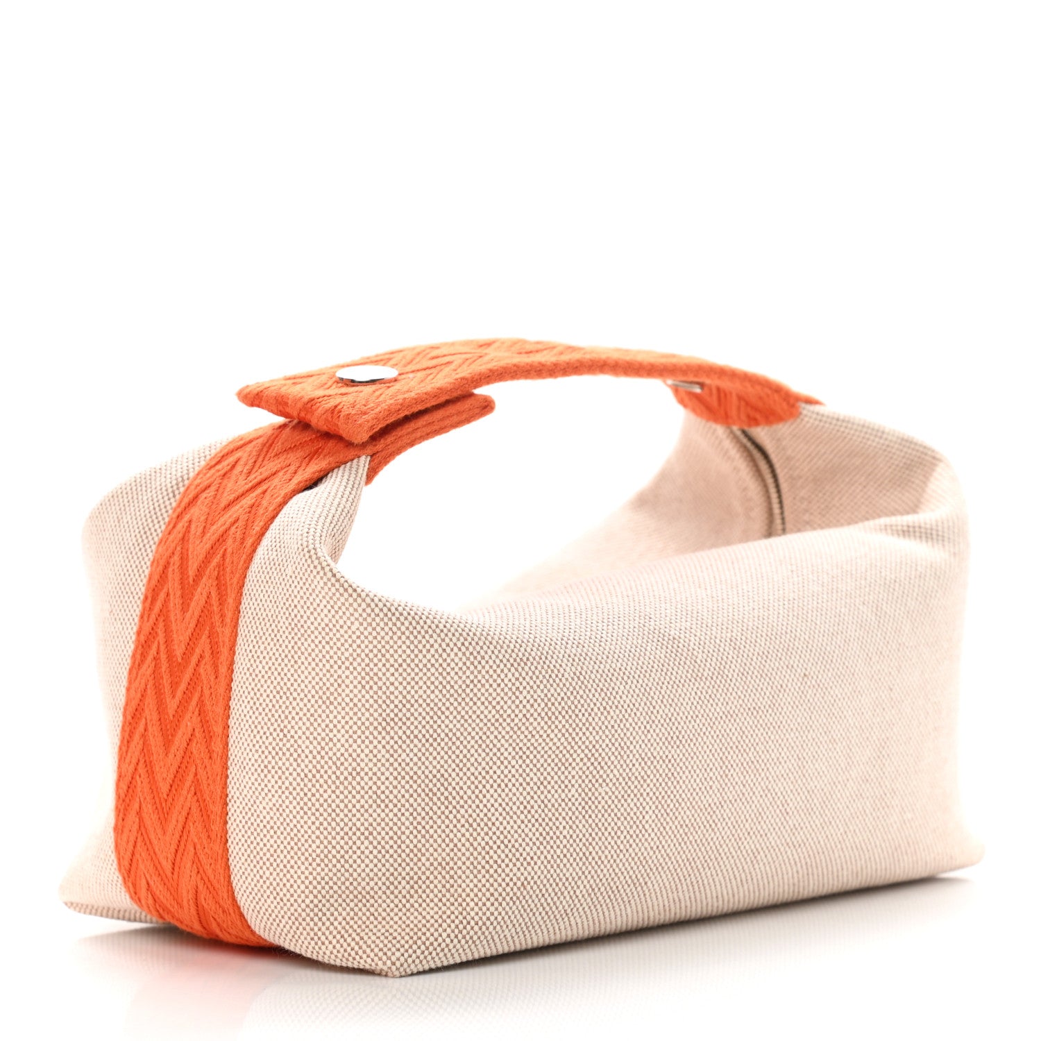 Hermes Canvas Small Bride-A-Brac Pouch Natural Orange 3 of 8