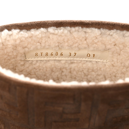 Fendi Chamois FF Apres Chic Low Boots 37 Marrone 8 of 9