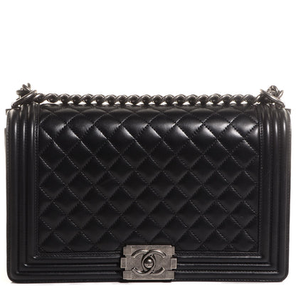 Chanel Lambskin Quilted New Medium Boy Flap Black 1 of 9