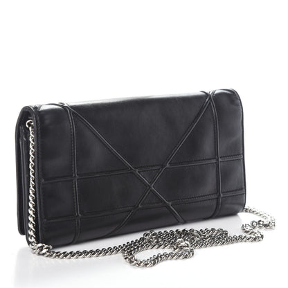 Christian Dior Lambskin Diorama Croisiere Chain Wallet Black 3 of 9