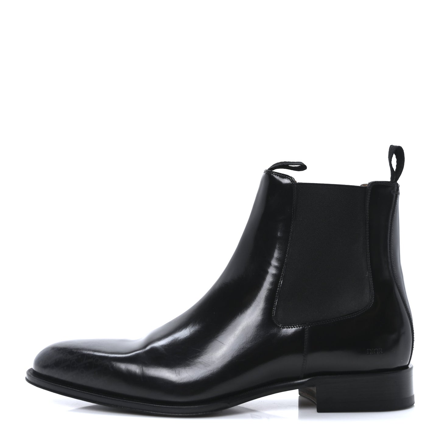 Calfskin Oblique Mens Timeless Chelsea Boots 44 Black