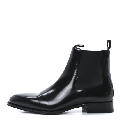 Christian Dior Calfskin Oblique Mens Timeless Chelsea Boots 44 Black 1 of 9