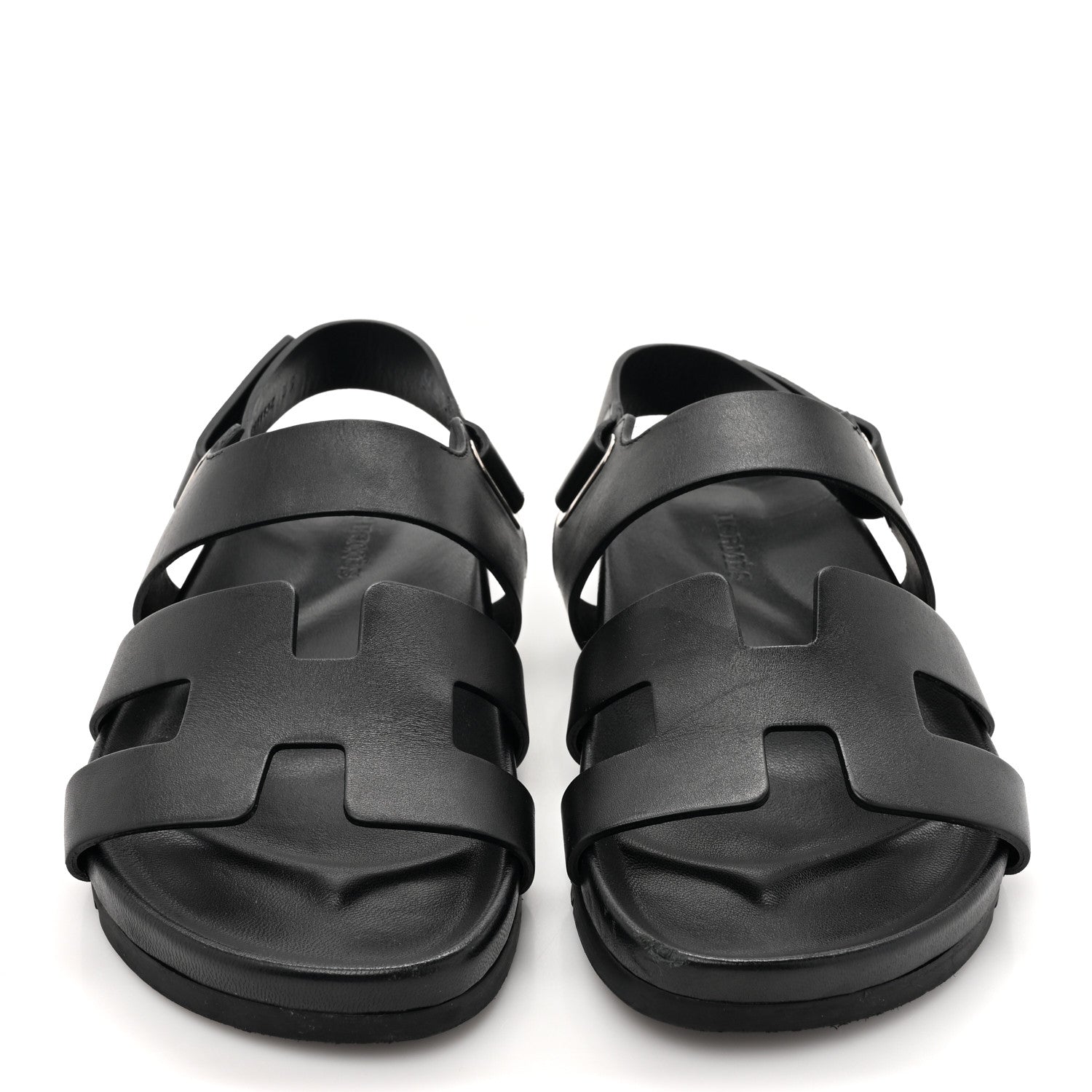 Hermes Calfskin Womens Takara Sandals 35 Black 2 of 10