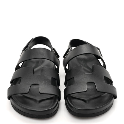 Hermes Calfskin Womens Takara Sandals 35 Black 2 of 10
