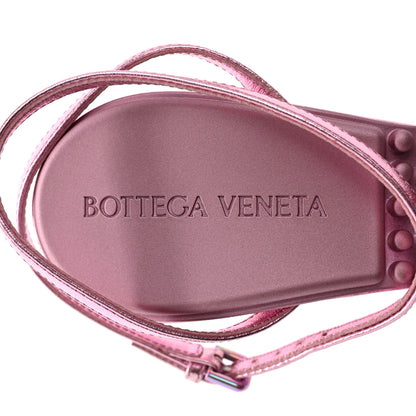 Bottega Veneta Metallic Lambskin Dot 90mm Sandals 38 Azalea 7 of 10