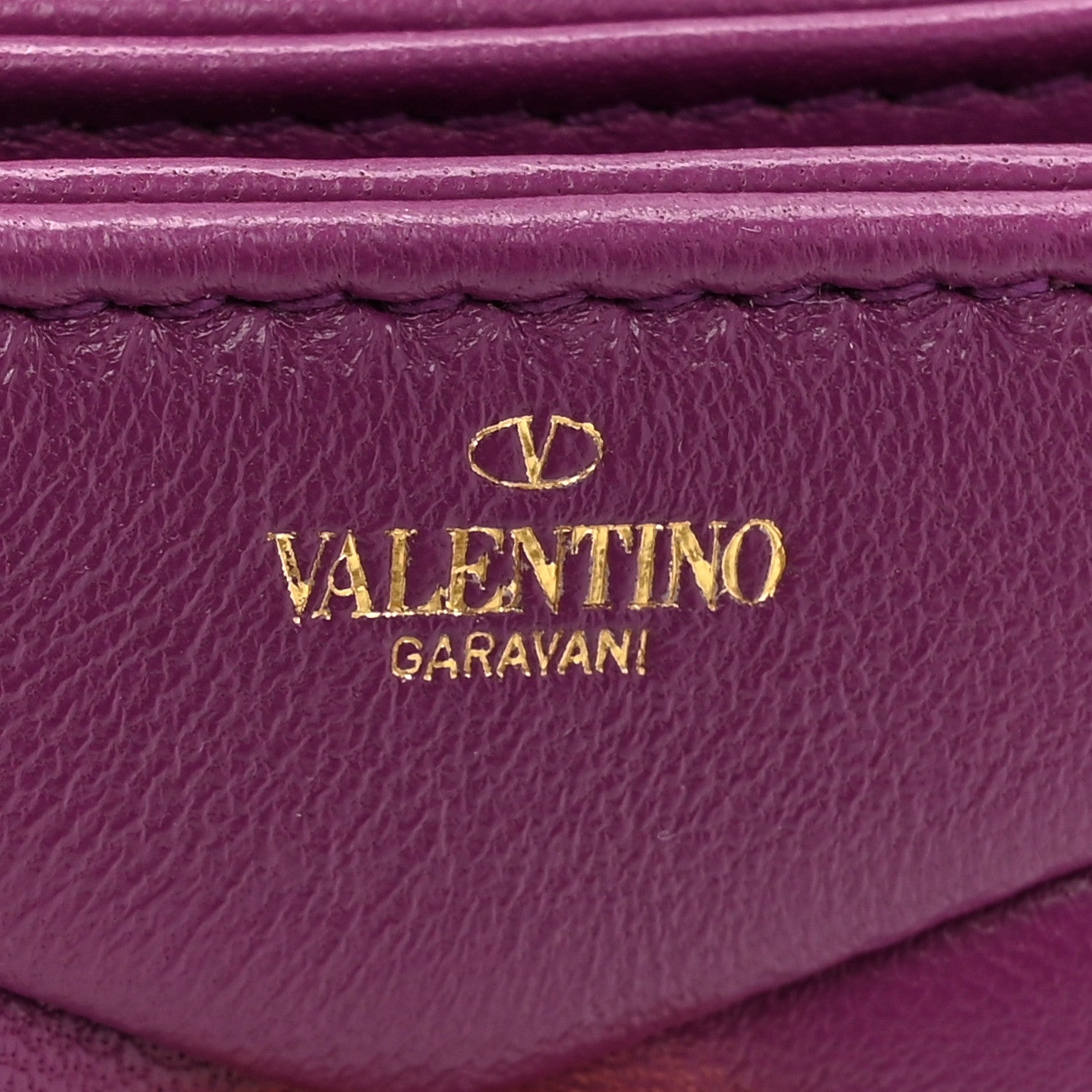 Valentino Garavani Nappa Micro One Stud Chain Bag Prune 5 of 10