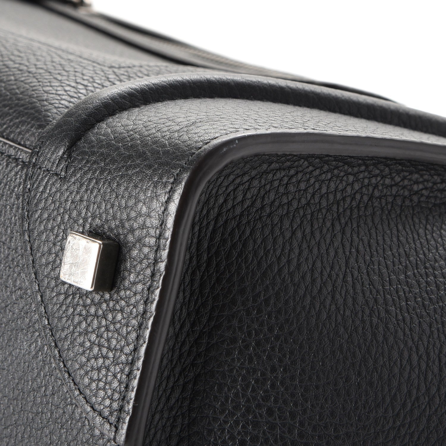 Celine Drummed Calfskin Mini Luggage Black 12 of 15