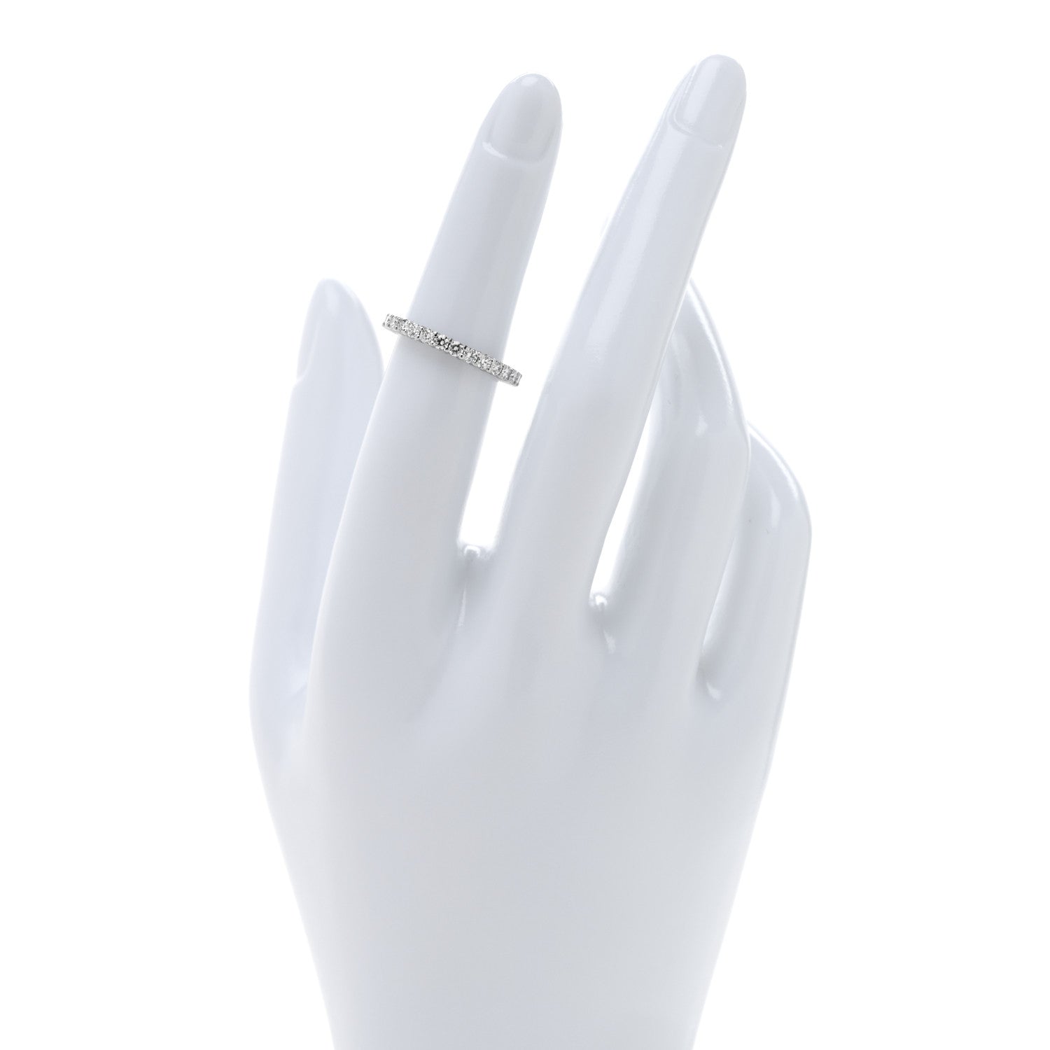 Tiffany Platinum Diamond 2.2mm Full Circle Forever Band Ring 49 4.75 2 of 4