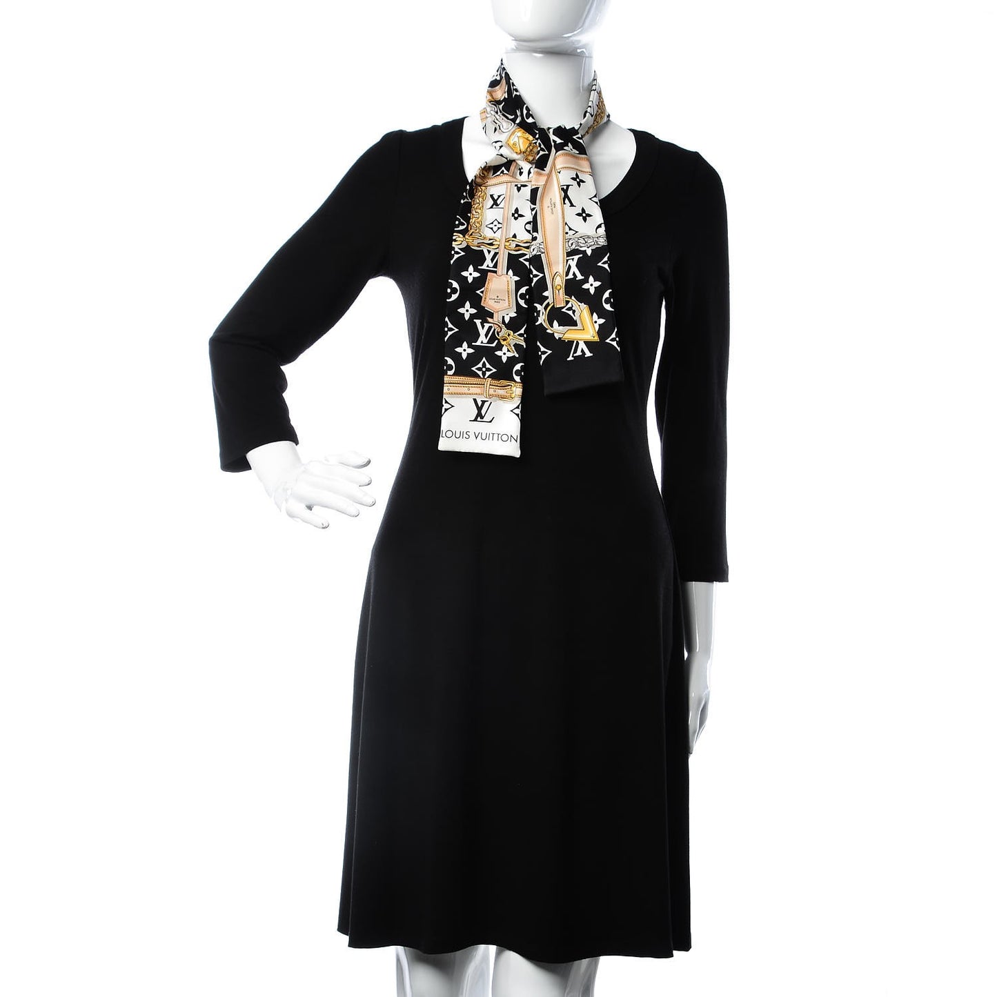 Silk Monogram Confidential Bandeau Black