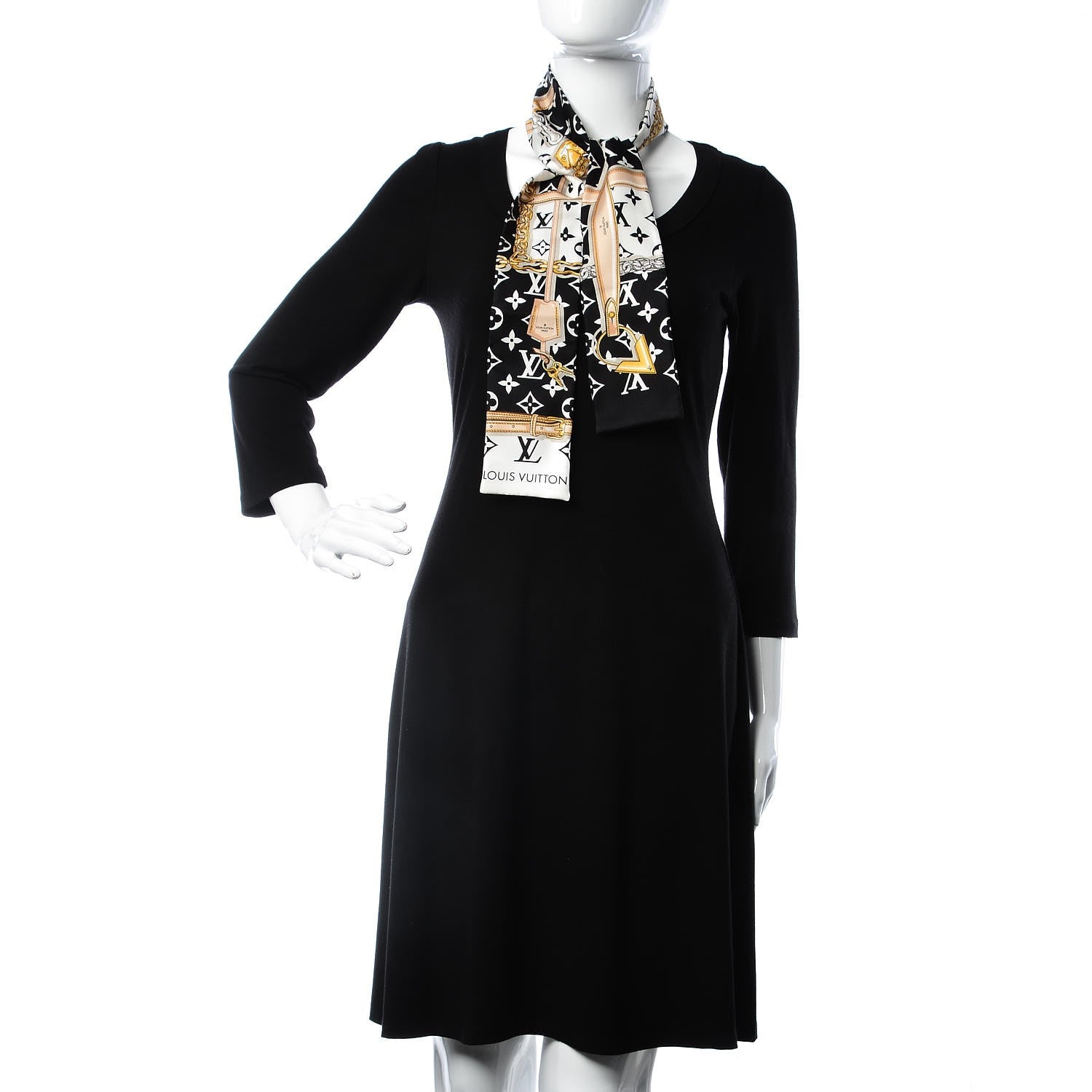 Louis Vuitton Silk Monogram Confidential Bandeau Black 2 of 6