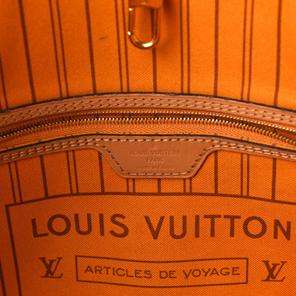 Louis Vuitton Damier Azur Braided Neverfull MM Orange 7 of 14