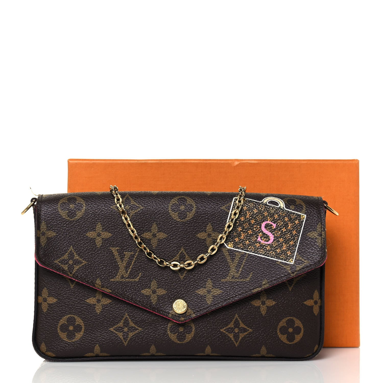 Louis Vuitton Monogram My LV World Tour Pochette Felicie Chain Wallet Hot Pink 13 of 13