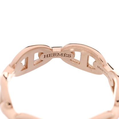 Hermes 18K Rose Gold PM Chaine d'Ancre Enchainee Ring 56 7.5 4 of 6