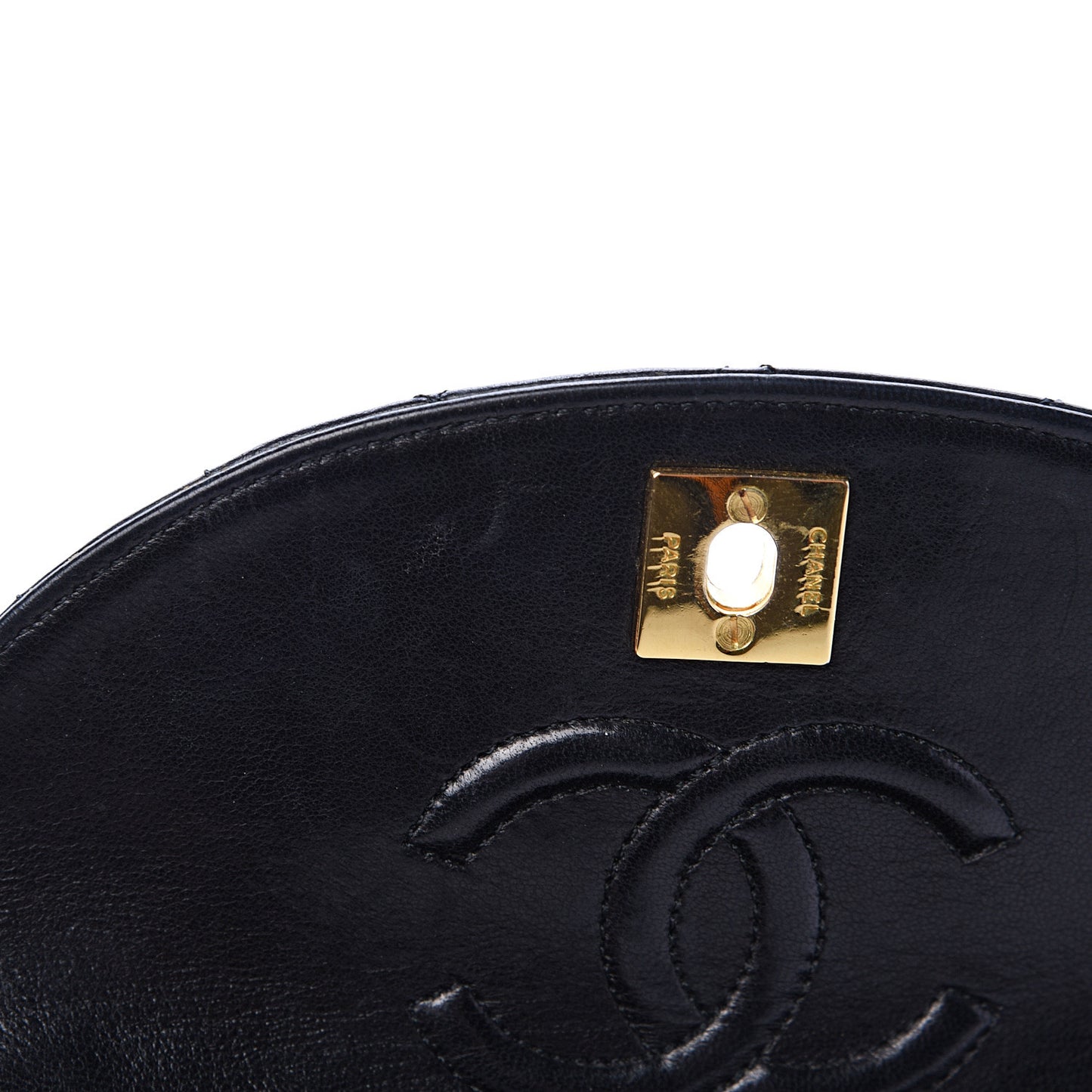 Lambskin Quilted Small Single Flap Black