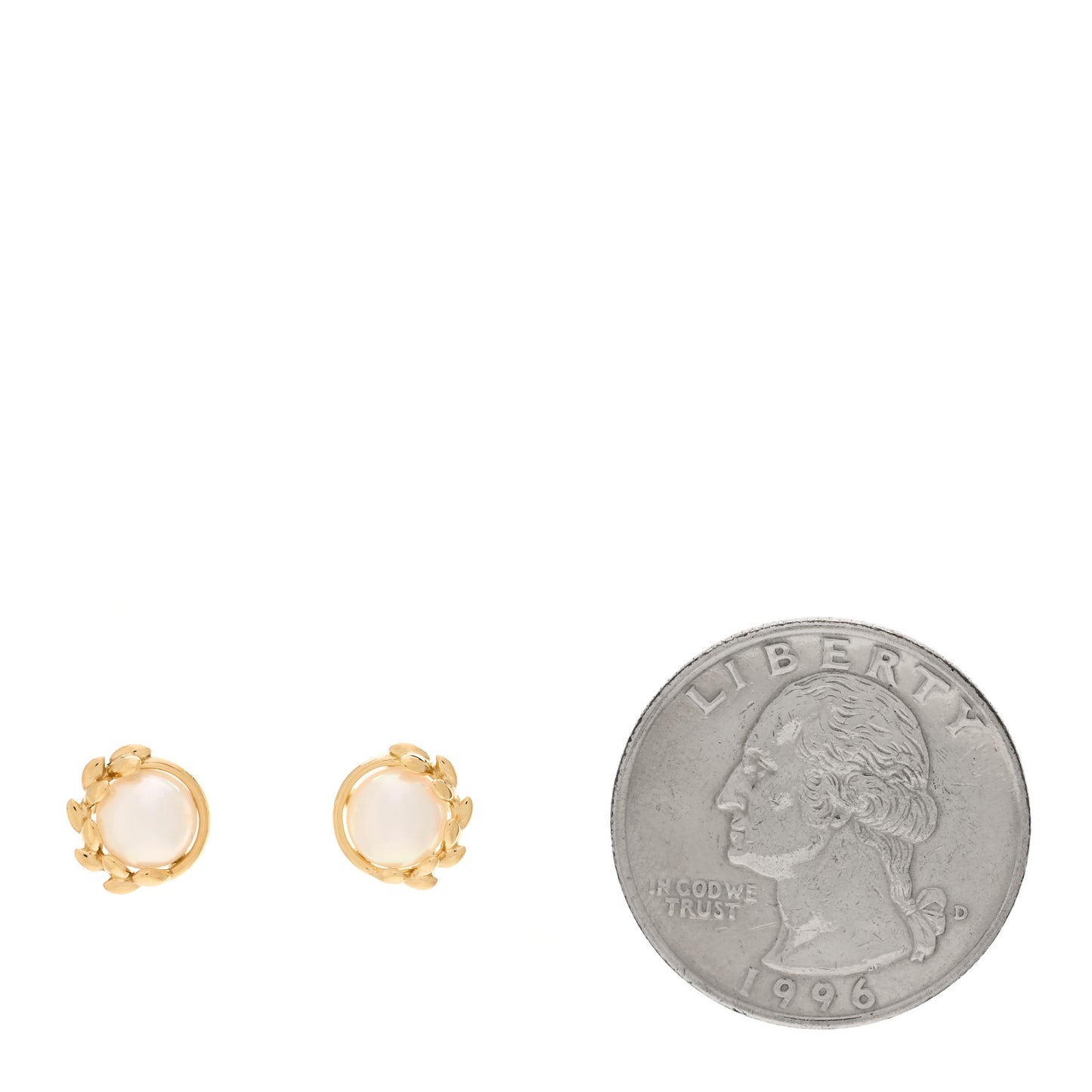 18k Yellow Gold Pearl Paloma Picasso Olive Leaf Earrings