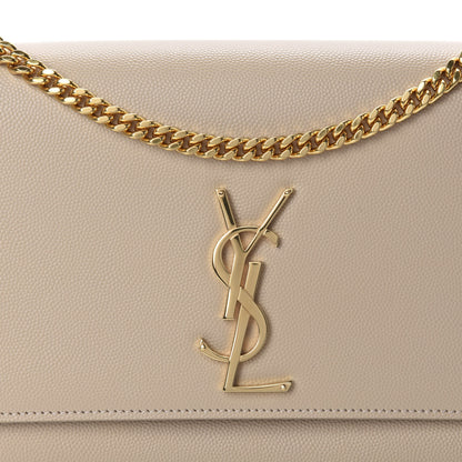 Saint Laurent Grain De Poudre Medium Monogram Kate Satchel Nude Powder 10 of 11