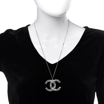 Chanel Large Baroque CC Necklace Silver 2 of 4