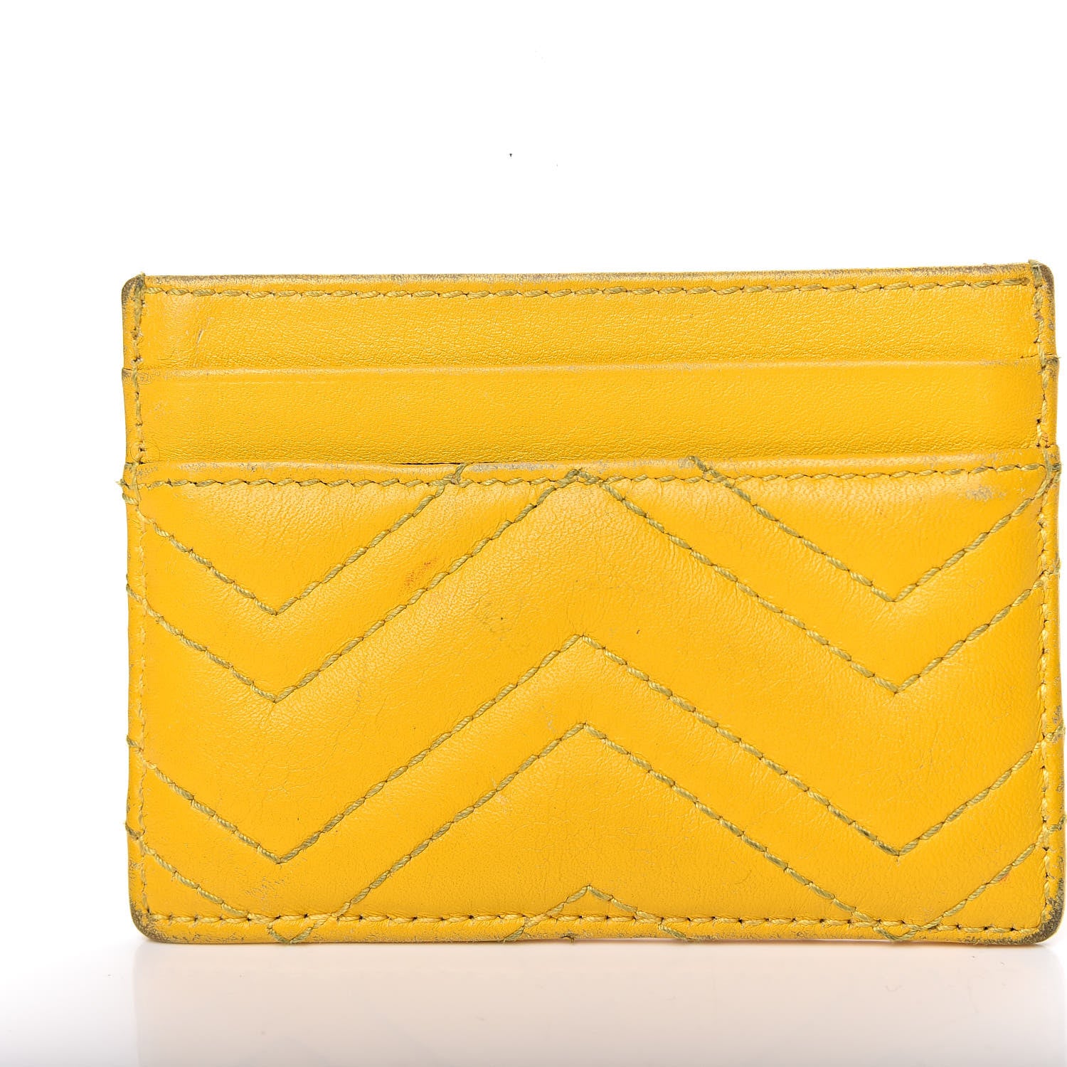 Gucci Calfskin Matelasse GG Marmont Card Holder Stone Topaz 11 of 13