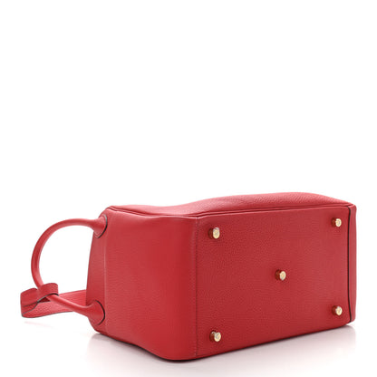 Hermes Taurillon Clemence Lindy 30 Rouge Casaque 4 of 11