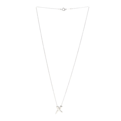 Tiffany Sterling Silver Paloma Picasso Graffiti X Pendant Necklace 3 of 4
