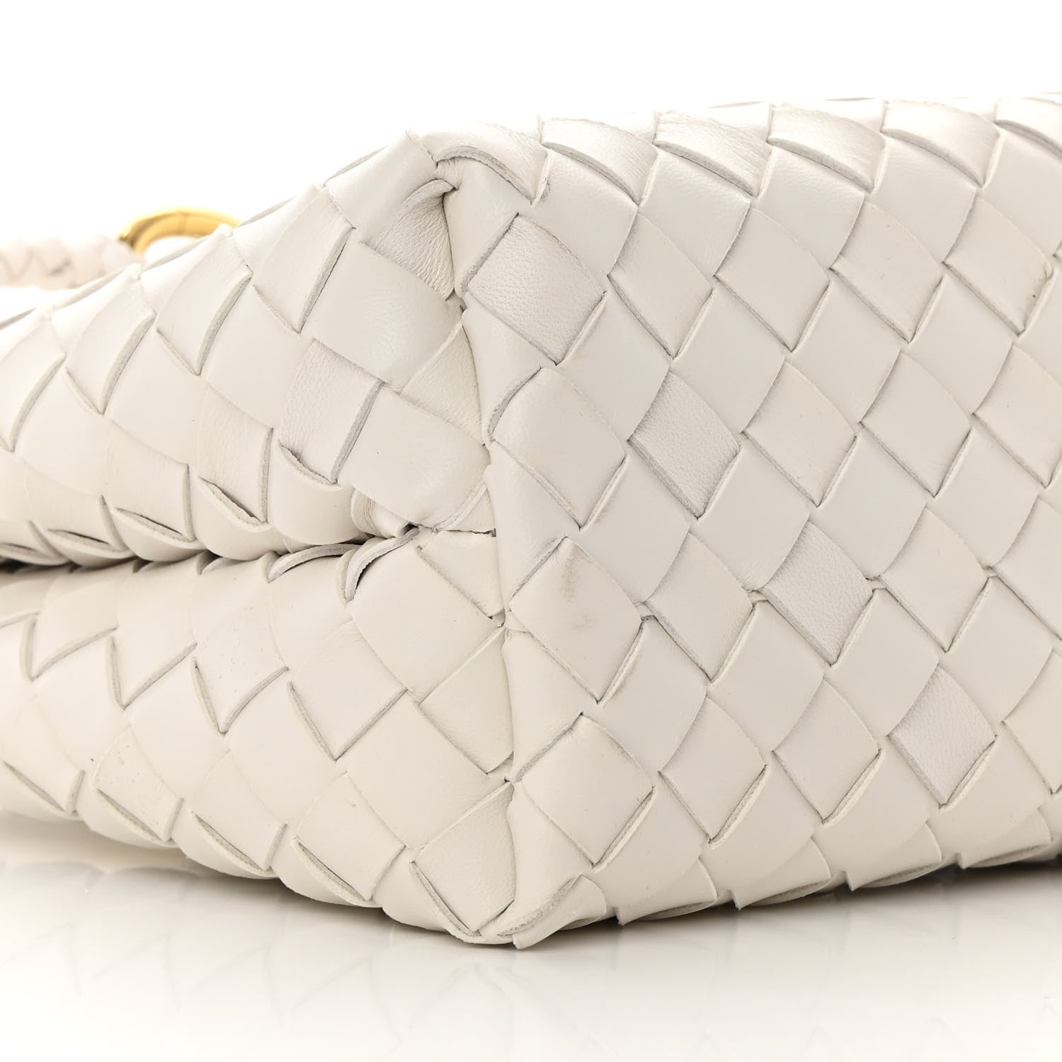 Bottega Veneta Nappa Intrecciato Small Andiamo Shoulder Bag White 8 of 10