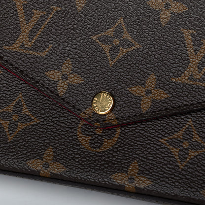 Louis Vuitton Monogram Pochette Felicie Chain Wallet Fuchsia 8 of 8