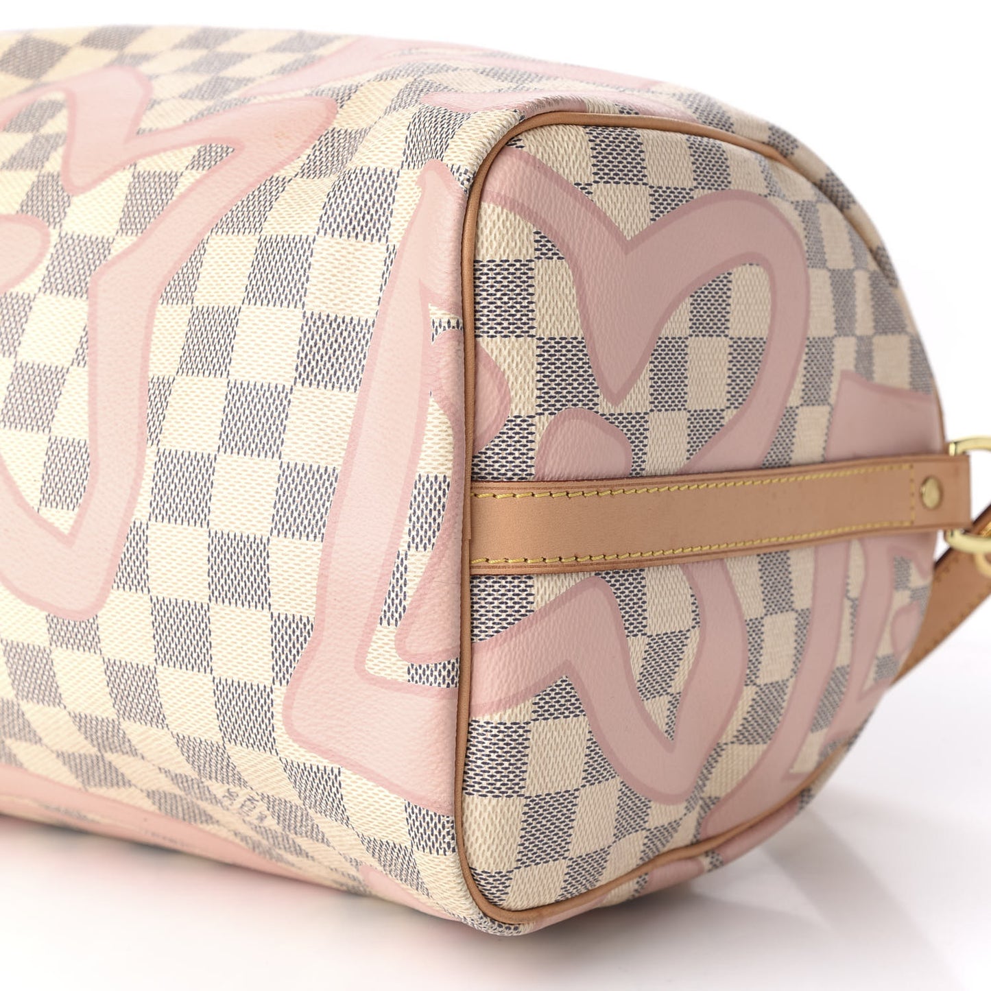 Damier Azur Tahitienne Speedy Bandouliere 30 Rose Ballerine