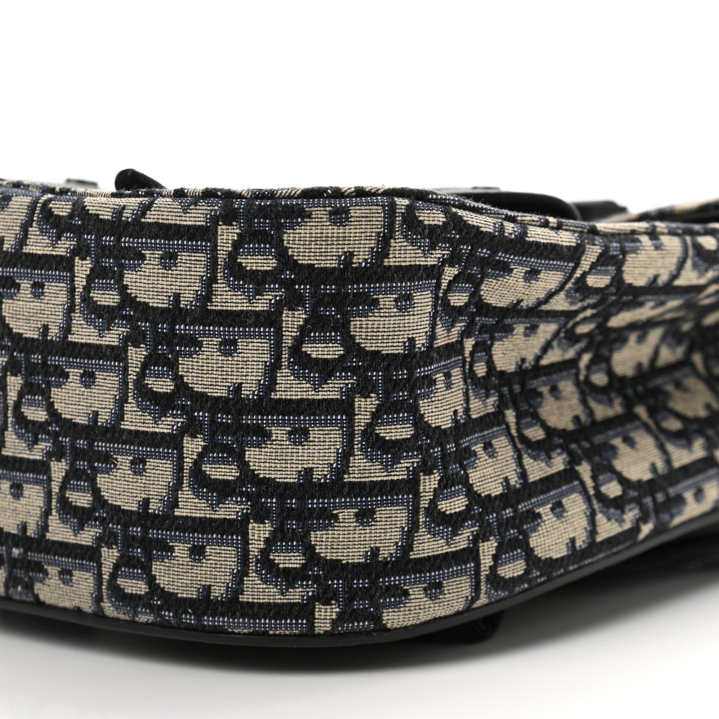 Oblique Jacquard Mini Saddle Backpack Navy Blue
