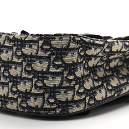 Christian Dior Oblique Jacquard Mini Saddle Backpack Navy Blue 10 of 11