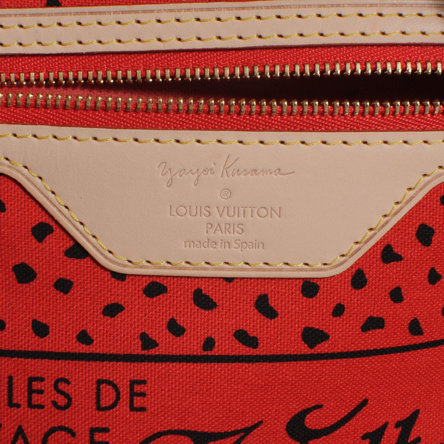 Monogram Kusama Waves Neverfull MM Red